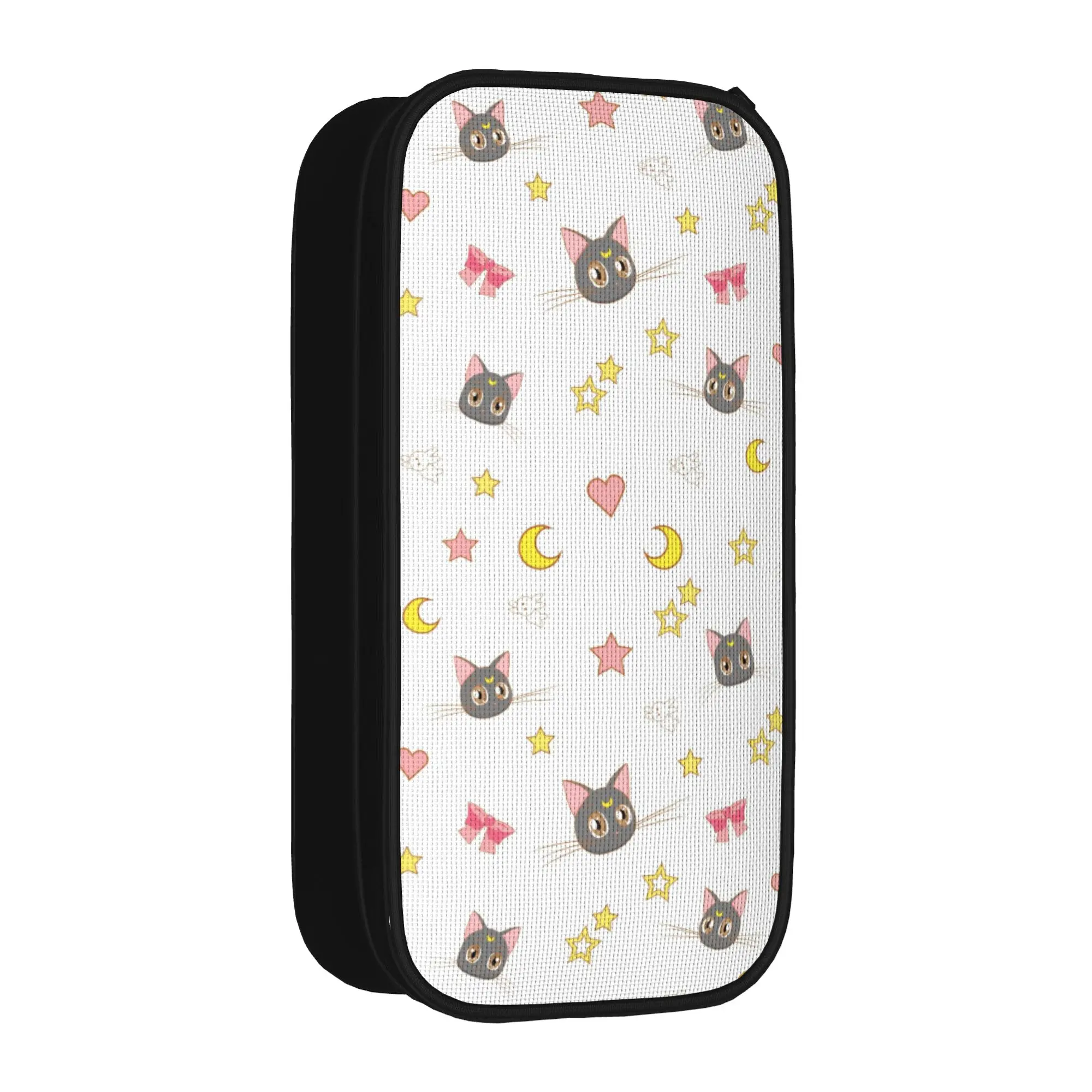 

Anime Moon Cat Pencil Case New Sailors Moons Pen Bag Girl Boy Large Storage School Supplies Zipper Pencil Pouch
