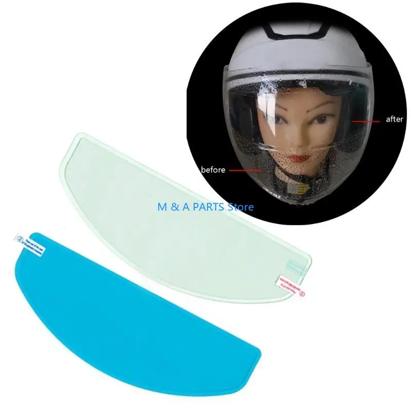 U1JF Motorcycle Helmet Clear Rainproof Anti-Fog Anti-Rain Lens Visor Film Universal