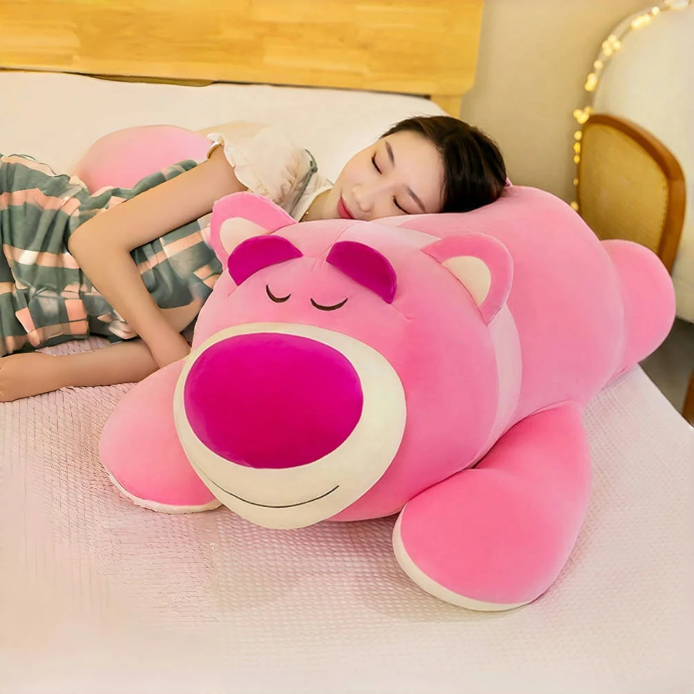 80CM Large Size Disney Lotso Stitch Comfortable Soft Pillow Plush Doll Anime Cartoon Cute Children's Toy for Girls Birthday Gift