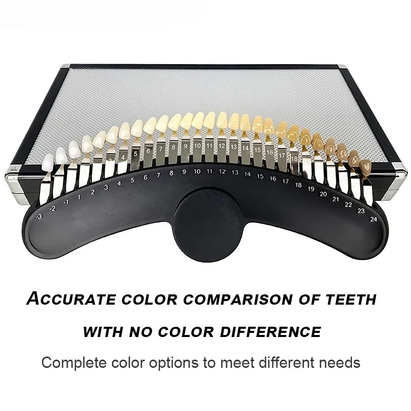Professional 3D Teeth Whitening Shade Guide Color Comparator with Mirror Teeth White Bleaching Dental Plate 20/27 Colors
