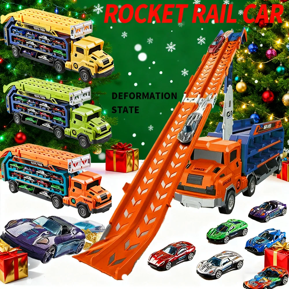 Zestaw torów wyścigowych 3D dla chłopców i dziewcząt, składana konstrukcja, idealny prezent świąteczny, zabawka edukacyjna.