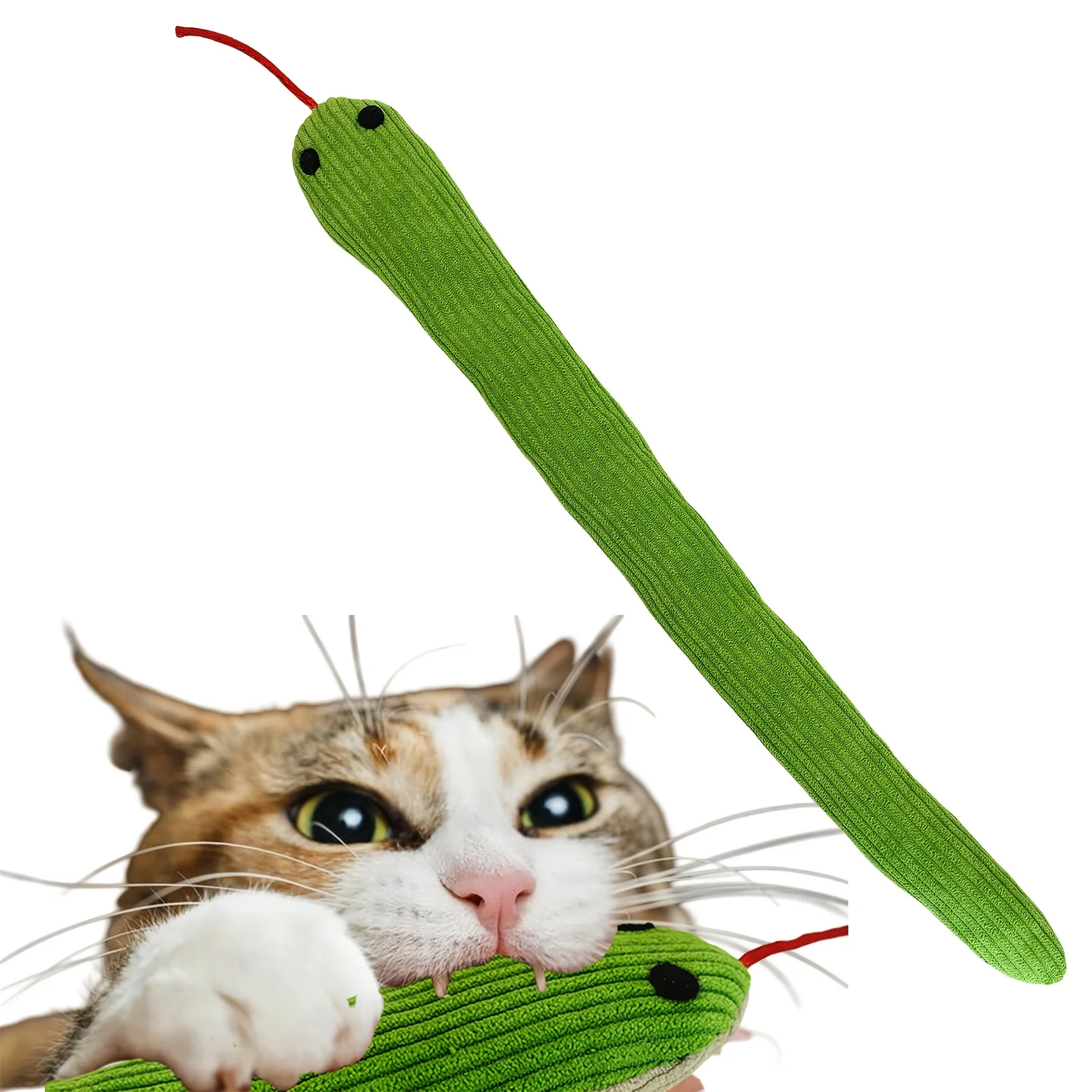 Brinquedo interativo para gatos, cobra, crinkle, som, gatinho, teaser, pontapé, brinquedo interativo para animais de estimação, para gatos internos, 16.5 polegadas, suprimentos para animais de estimação
