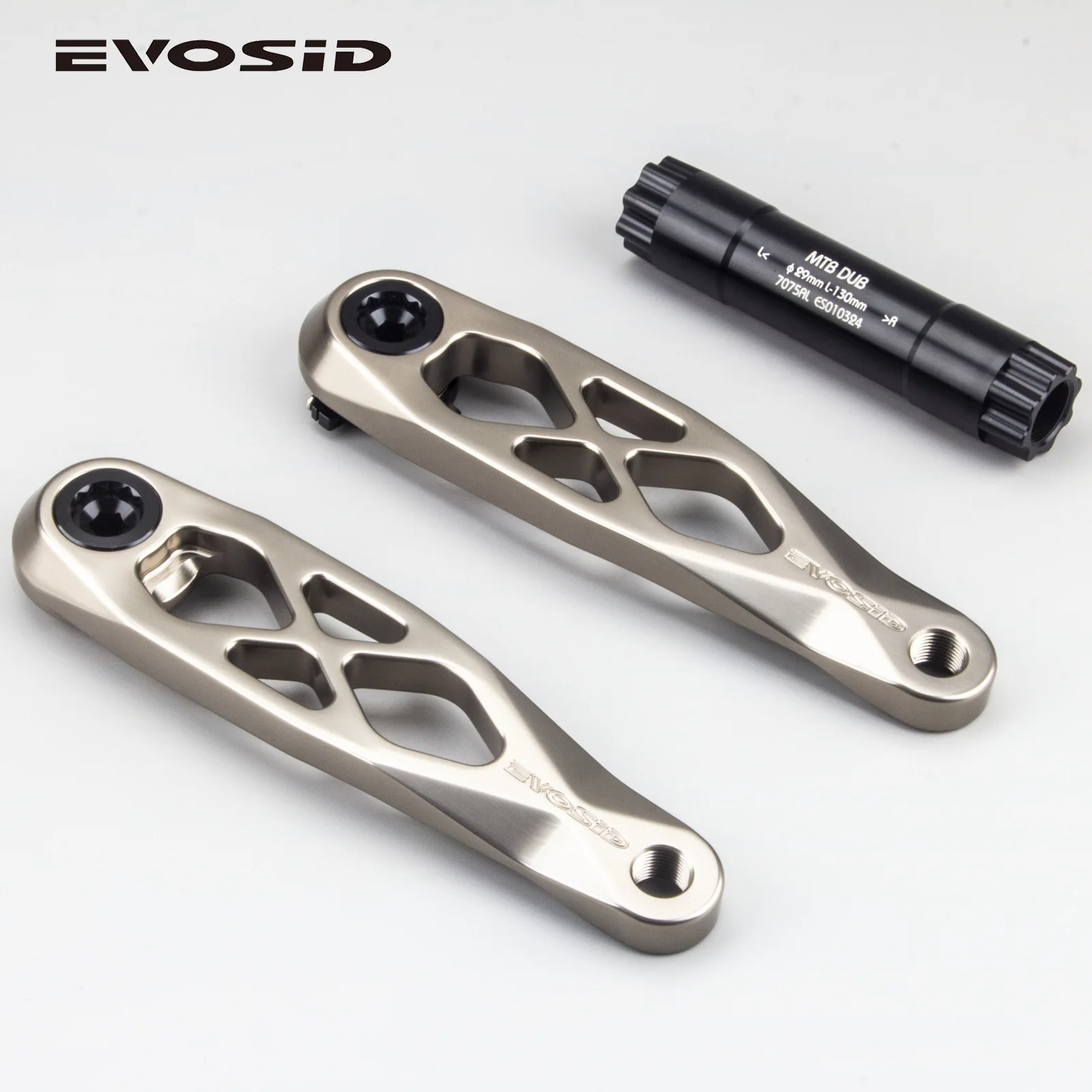 EVOSID Mountain Bicycle Crankset 170mm 29mm DUB Axis MTB Bike Hollow Crank Three-nail Straight Installation DH AM XC For 5DEV