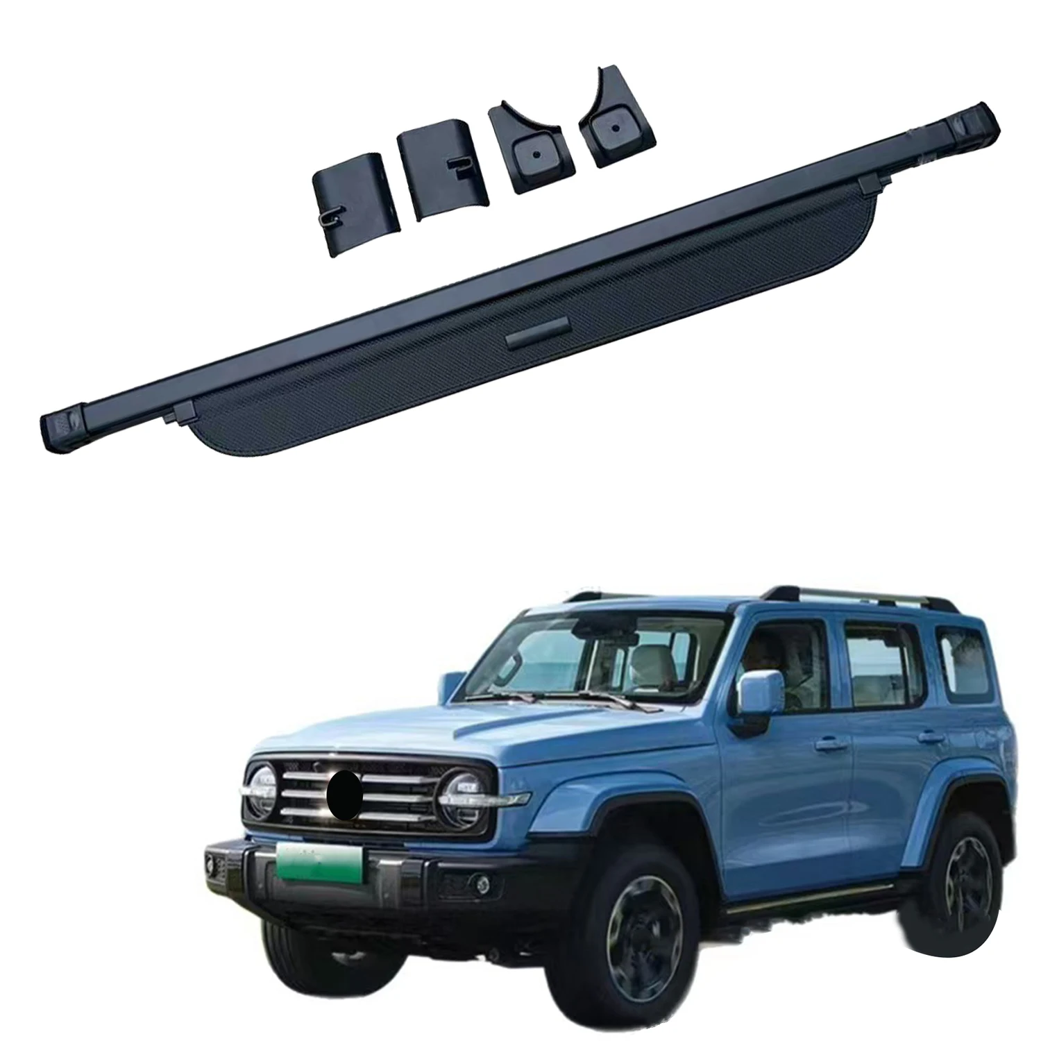 

Для Great Wall GWM Tank 300 2020-2025 автомобильный грузовой чехол, выдвижной задний багажник, защитный чехол для багажа, 1 комплект (только для гибриды)