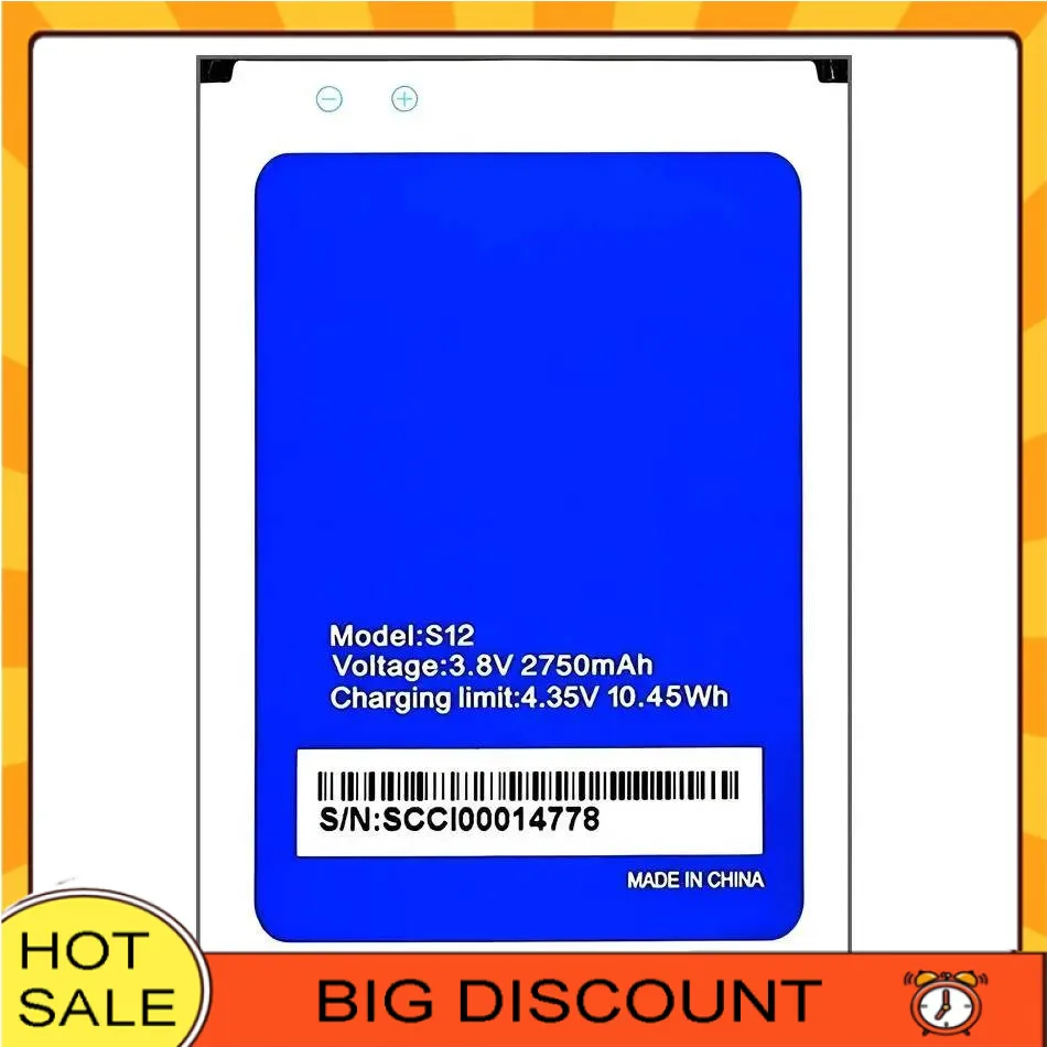 

For Homtom S12 2750Mah Mobile Phone Battery High-Efficiency