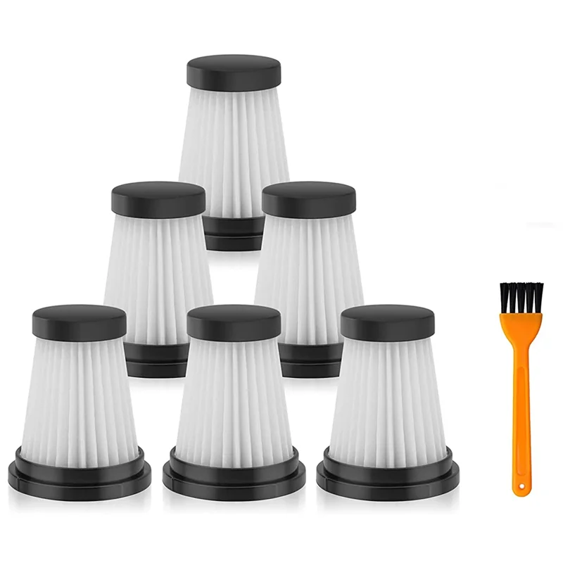 6 шт. HEPA-фильтры, запасные части для MOOSOO K12 K12 PRO K13, ручной беспроводной пылесос, моющиеся аксессуары_A66K