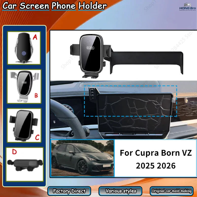Car Mobile Phone Holder Fit for Cupra Born VZ 25-26 12.9"inch GPS Bracket Navigation Car Screen Holder Set Easy Installation