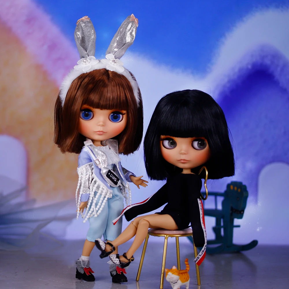 ICY DBS Blyth Doll BJD Joint Body tan Skin Matte Face New face Set Doll 1/6 30cm Gift Anime SD