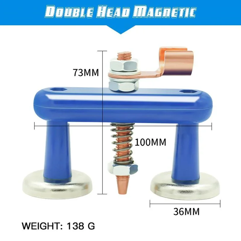 Magnetic Welding Support Ground Clamp Tools Welding Magnet Head Large Suction Copper Tail Welding Accessories Stability Fix Clip