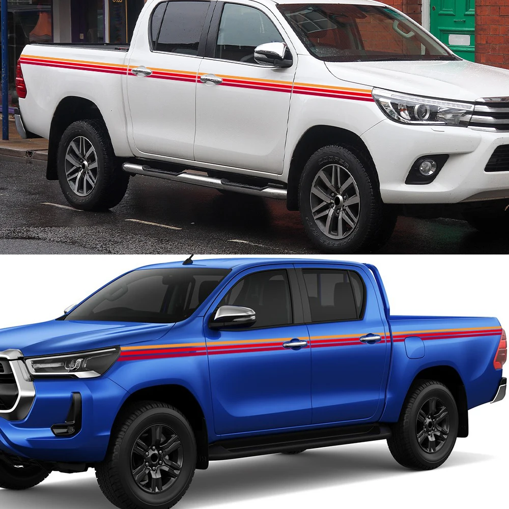 

Car Waist Line Sticker for Toyota Hilux Revo Vigo Rocco SR5 Colors Stripes Decor Decal Vinyl Cover Decoration Auto Accessories