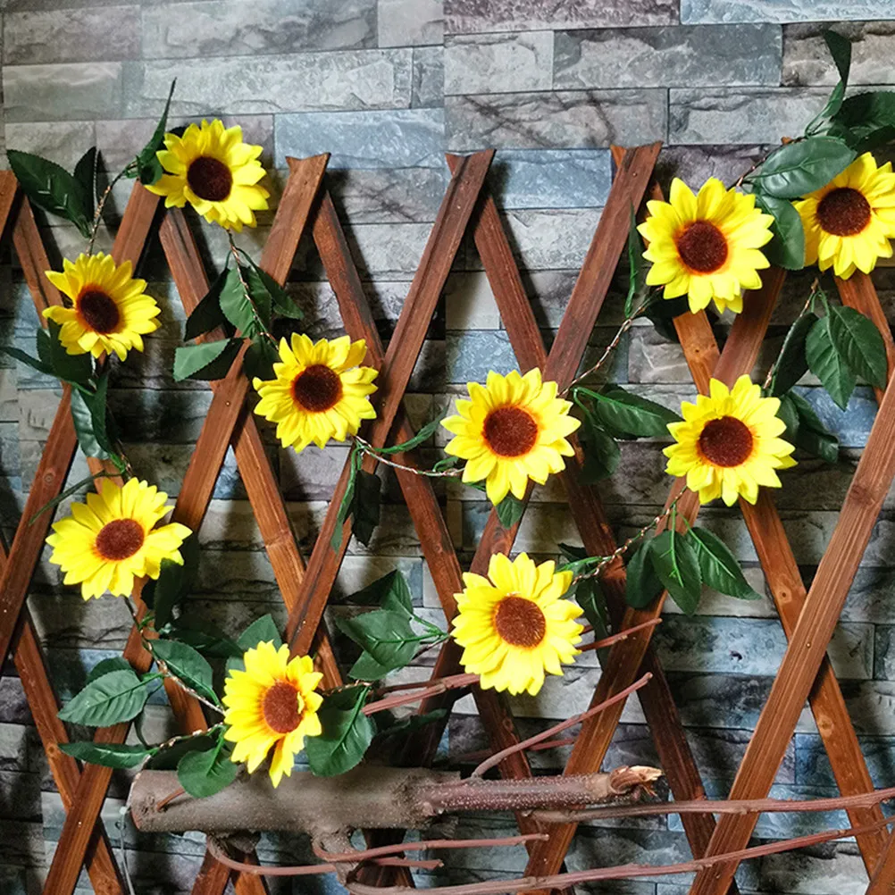 

1Set Solar Sunflower Vine String Light Garden Solar LED Lamp Outdoor Yard Decoration Rattan Lamp String Party Light