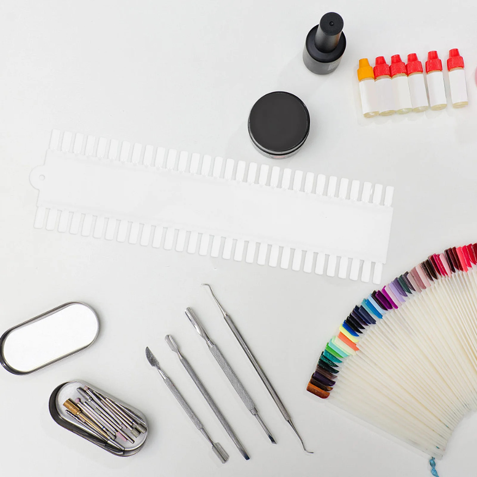 

2pcs Tips Practice Palette Tips Polish Painting Display Board Polish Nail Art Supplies Practice Board Nail Art Supplies