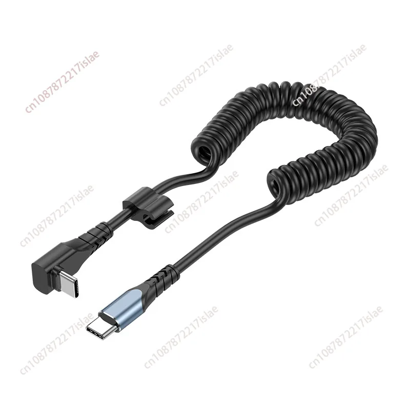 PD data cable, telescopic spring TYPE-C car charging cable, suitable for Tesla Model 3/Y mobile phone fast charging cable