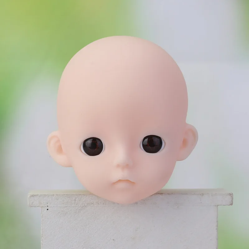 28cm Boy Doll Head Practice Makeup Toy for Girls 1/6 Bjd Doll Head Accessories with Eyes No Makeup  Not Include Body