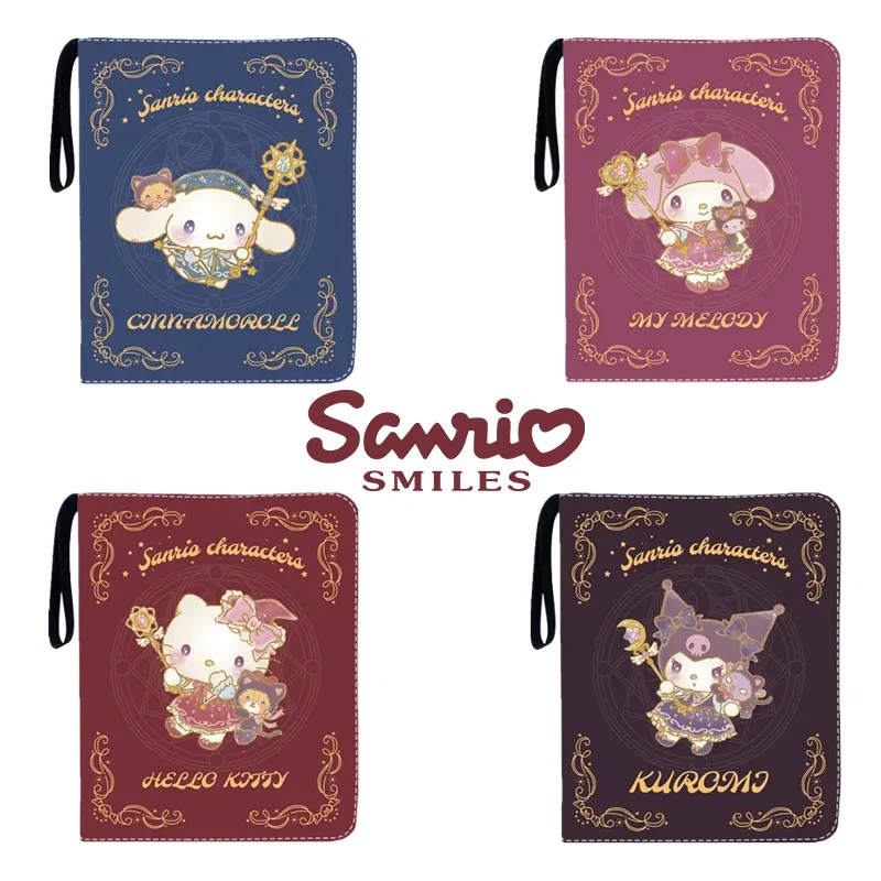 400/900pcs Sanrio Card Album Book Folder 4/9 Card Slots Collections Zipper Double Pocket Zipper Card Binder Holder