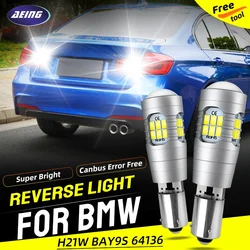 H21W LED de Backup Reversa Luz Blub Bay9s Canbus Para BMW Série 3/5 Touring F30 F80 F31 G30 F90 F11 G31 E61 X3 G01 F97 X6 E71 E72