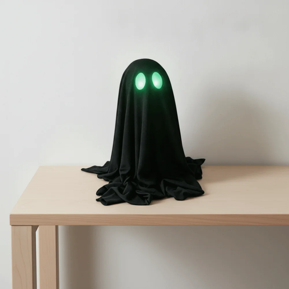 Fluorescent Eyes Luminous Black Ghost Light Absorbing Black Fabric Cover Glow in The Dark Dust Resistant Surface