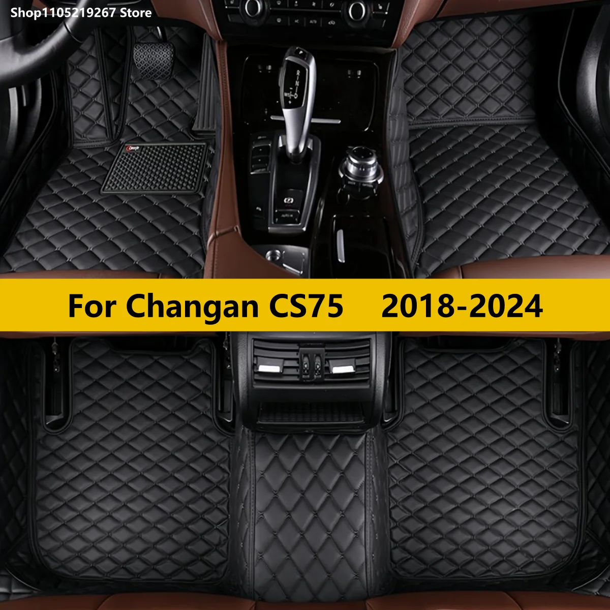 

Car Floor Mats Fit For Changan CS75 2018 2019 2020 2021 2022 2023 2024 Auto Accessories Leather Waterproof Anti Slip Foot Carpet