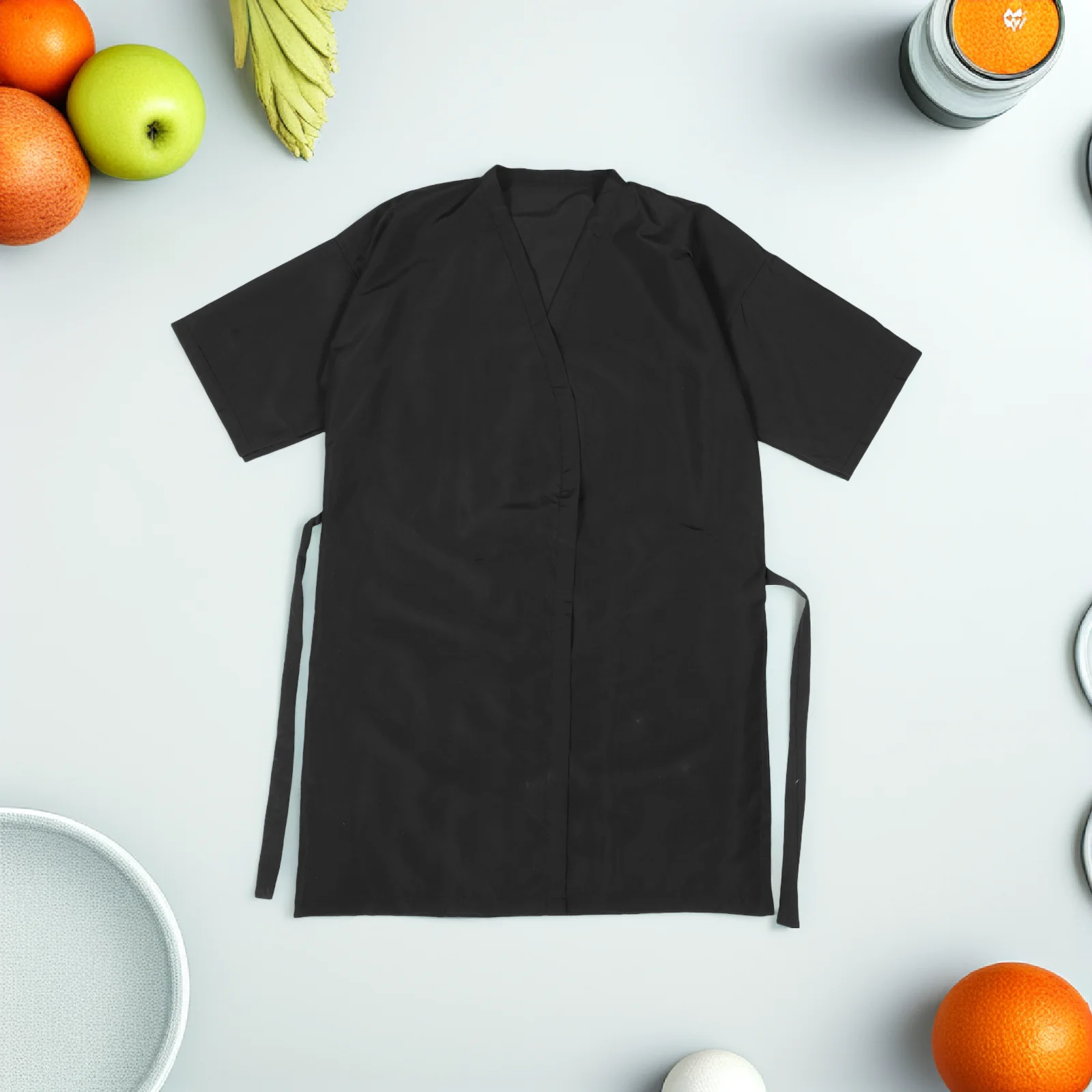 

Салон Смоки Стрижка Волос Накидка Халат Парикмахерский Костюм Черный Клиент Косметолог Фартук Патрон Мужской Водонепроницаемый Регулируемый Завязка на Талии Один