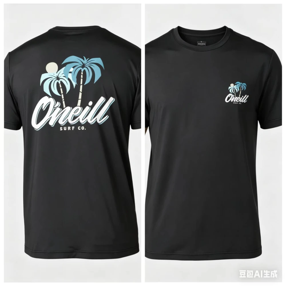 2026 Summer Retro Surf Style T-shirt Adult and Kids Color Striped Rectangle Graphic Front Back Short Sleeve Cotton Tee