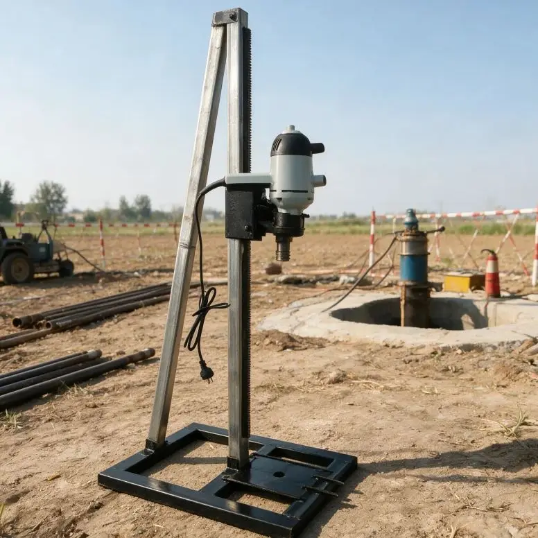 Customized Vertical Stand Handheld Portable 60M Simple Operation Livestock Breeding Irrigation Water Well Drilling Rig Machine