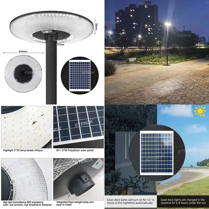 for  2022 Solar Garden Light 1000W Outdoor Waterproof LED Garden Light