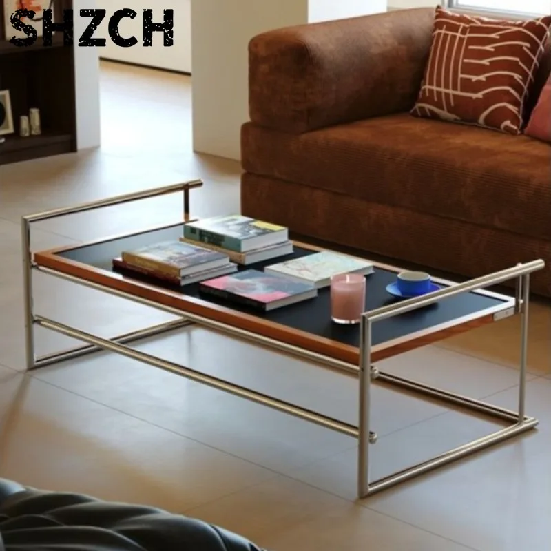 Rio Bauhaus coffee table living room home medieval minimalist designer retro paint-free stainless steel tea table desk
