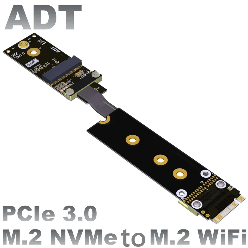 M.2 Wifi extension adapter motherboard M.2 NVMe interface supports wireless network card Speed bandwidth: PCIe 3.0x1 gen3 8G/bps