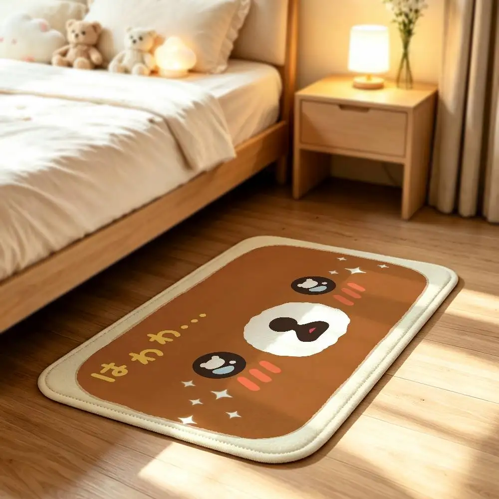 Lovely R-Rilakkuma-S bears Soft Comfortable Short Plush Rug Carpet mat Anti‑Slip Floor Mat Machine Washable Home Decor