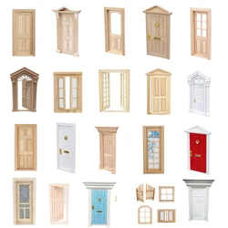 Puerta de elfo de madera en miniatura, puerta de hadas, accesorios de puerta de elfo, juguete de simulación de muebles para niños