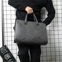 Maletines de cuero de negocios para hombre, bolsos de gran capacidad, bolso cruzado de oficina para hombre, bolsos para portátil de 14 