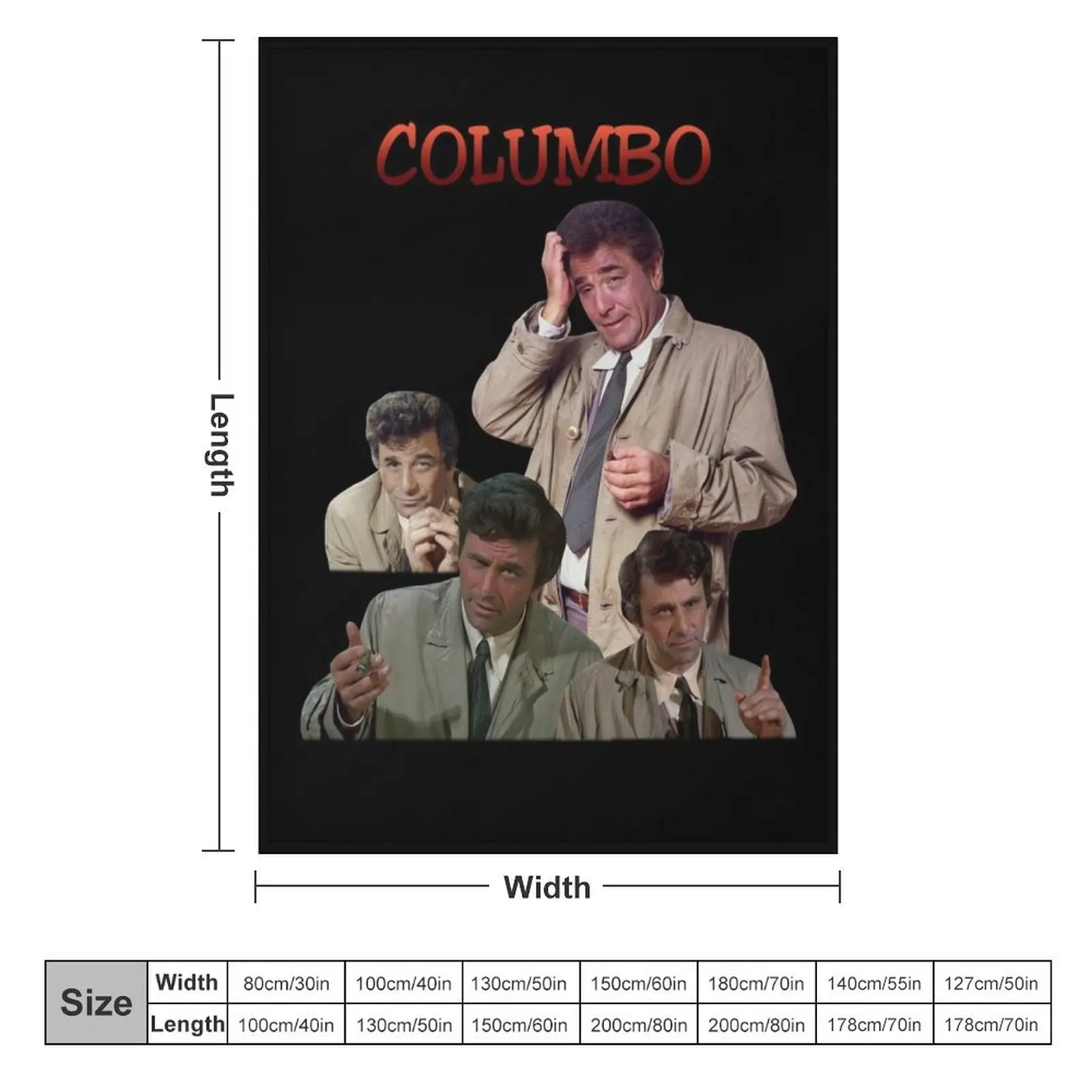 Columbo character sticker television poster Throw Blanket Luxury Thicken Custom Blankets