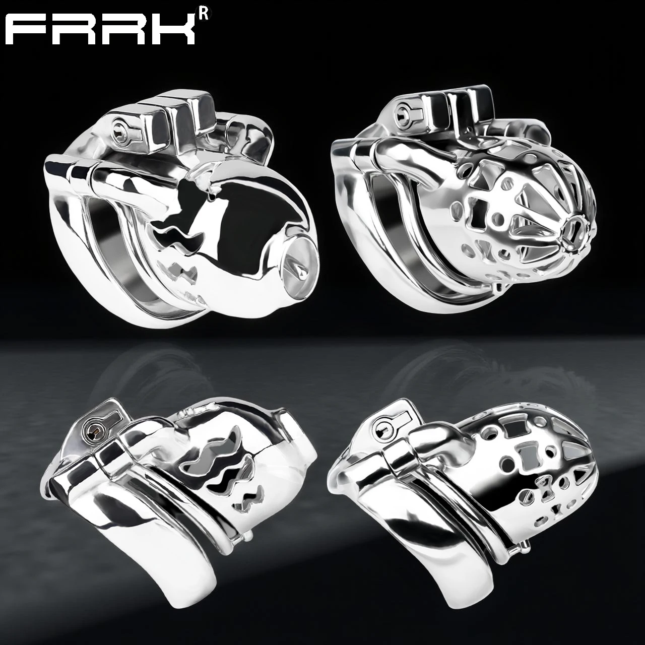 FRRK حشفة PA ثقب CBT ذكر العفة قفص العفة حزام جهاز jaula دي castidd عبودية الذكور الرقيق ألعاب الكبار الجنس لعب الرجال