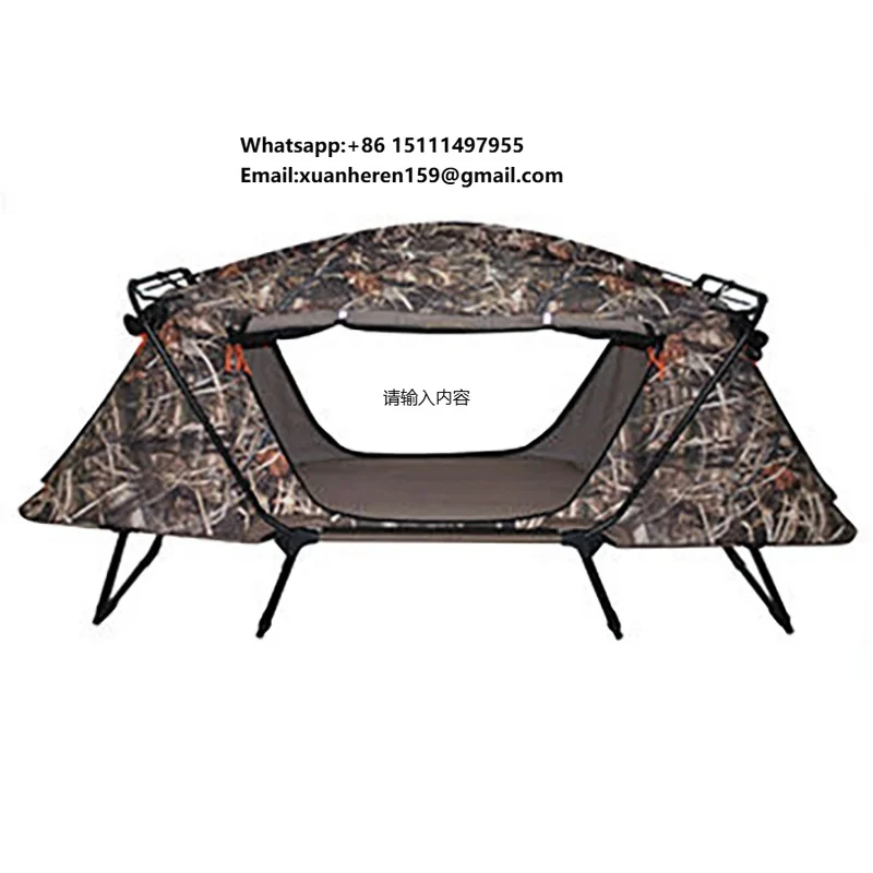 Factory Direct Supply One Bedroom Folding Bed with Tent Waterproof 3000mm 2 Person Oversize Hiking Camping Cot