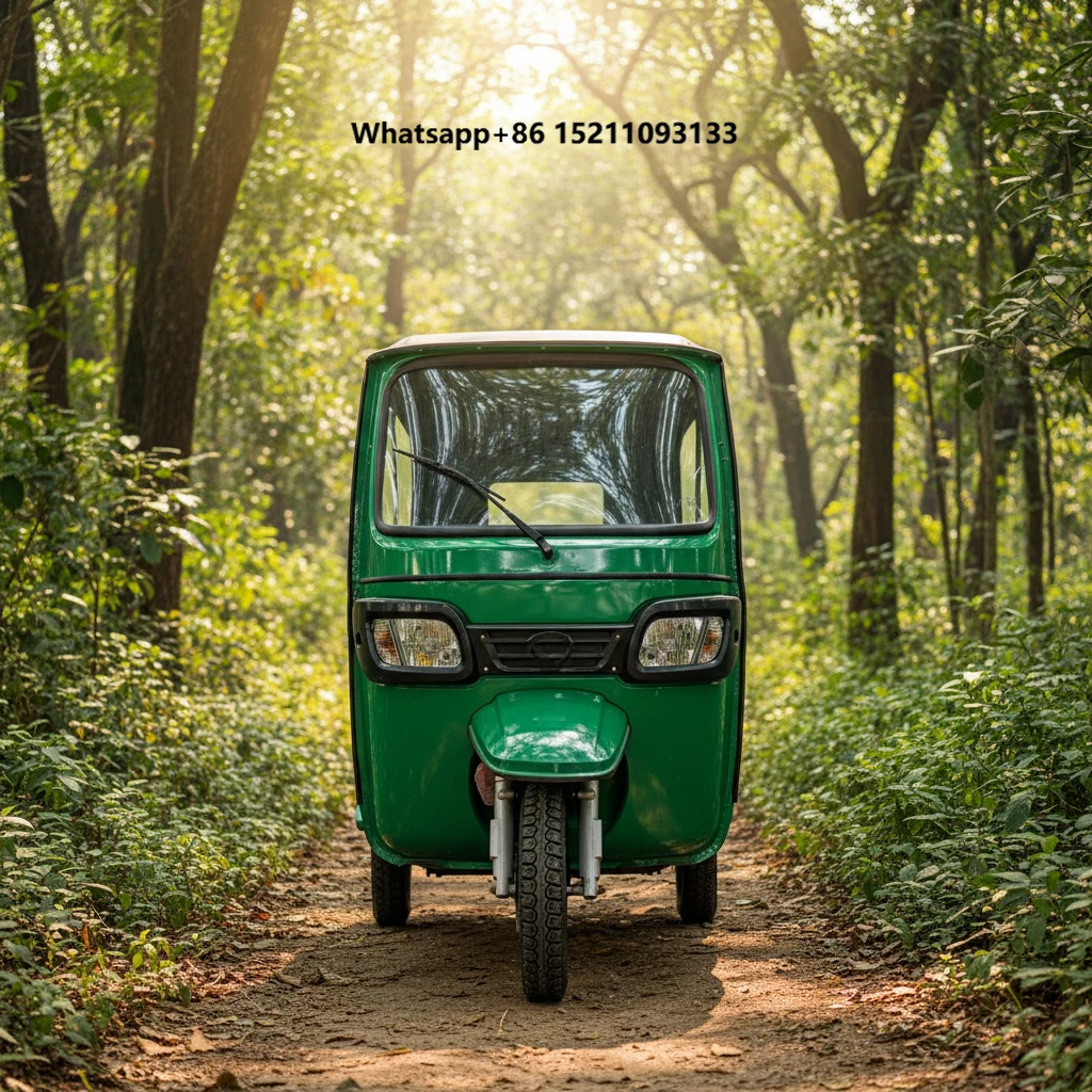 Stable Adult Electric Tricycle with Open Body for Safe and Comfortable 4-Passenger Use