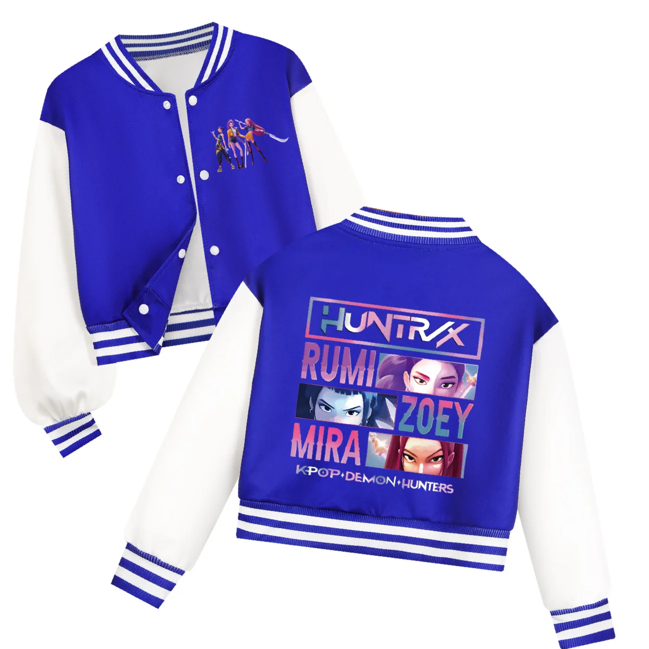 KPop Demon Hunters Kids Baseball Uniform Girls Boy Fashion Casual Jacket Outerwear Children's Clothing Movie Fans Gift Girl Tops