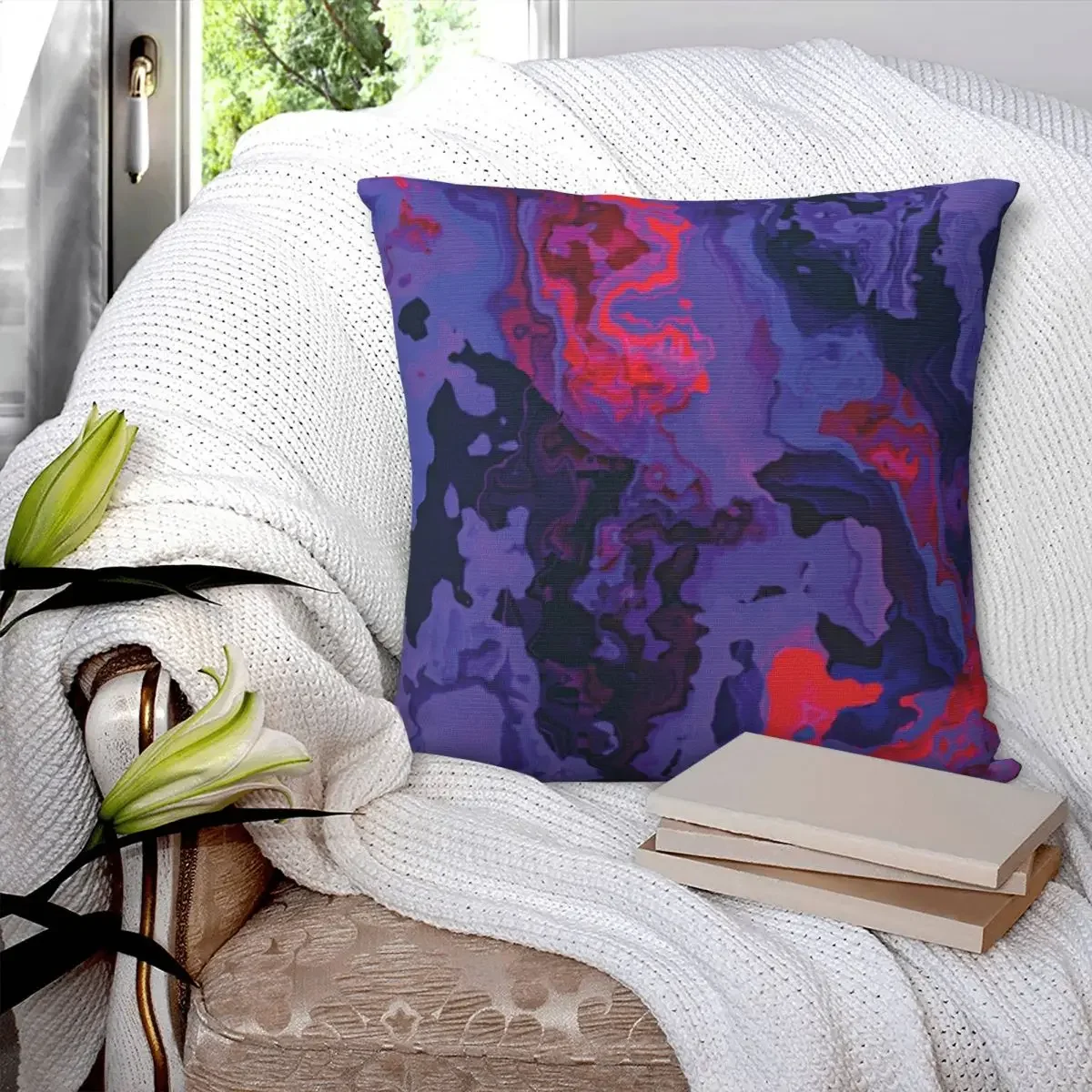 Lofi Liquid Art Pillowcase Polyester Pillows Cover Cushion Comfort Throw Pillow Sofa Decorative Cushions Used for Home Bedroom