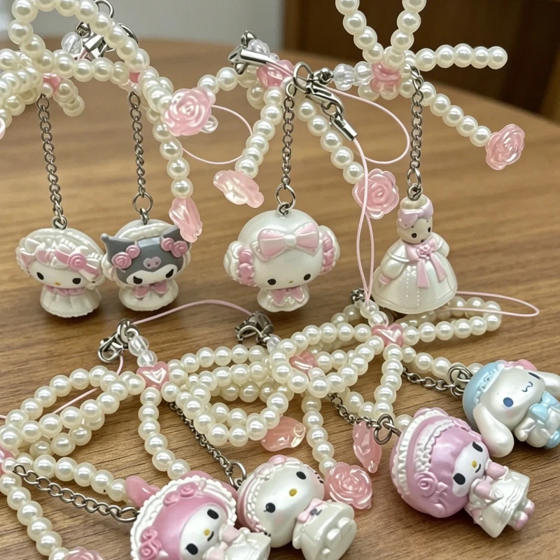 

New Kuromi Big Ear Dog Blind Box Flower Wedding Series Pendant Keychain Decoration Holiday Surprise Gift For Good Friends