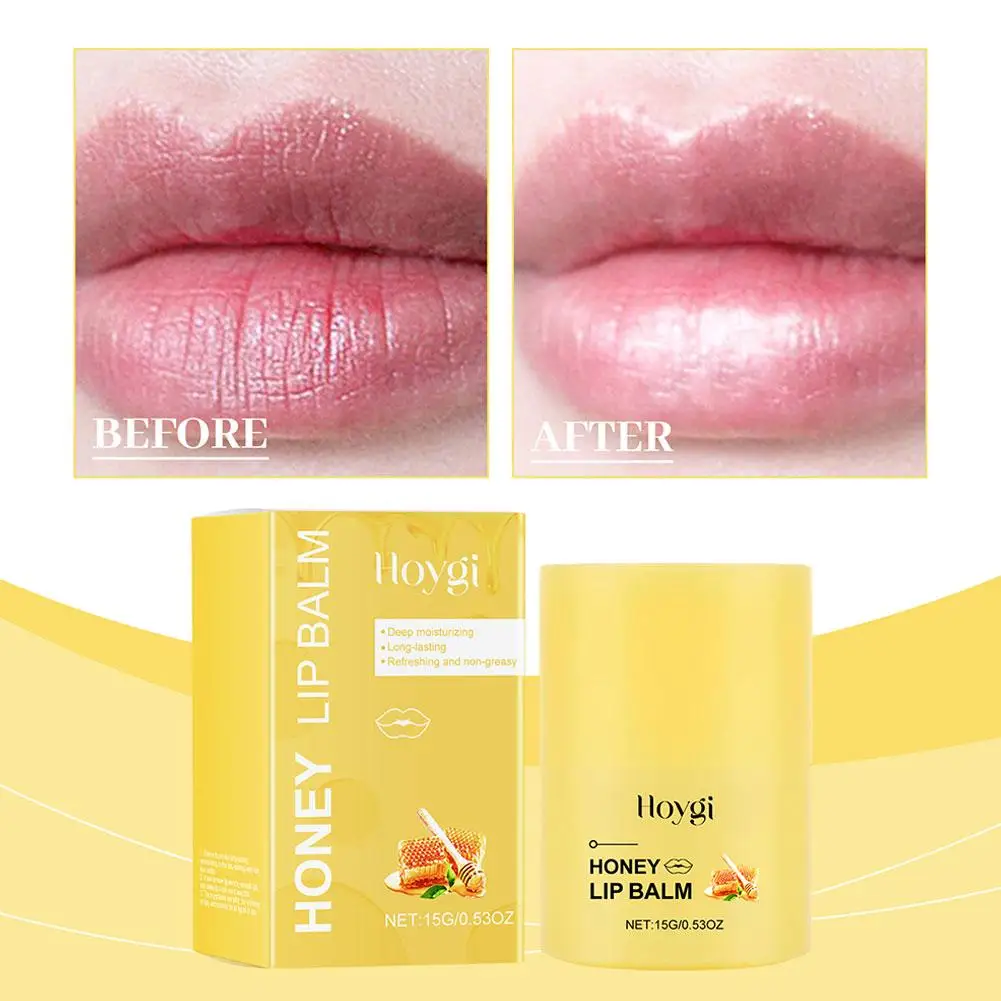 

Honey Lip Butter Moisturizing Lip Balm Nourishing Wrinkle Lip Balm Hydrating Overnight Lip Care H6Z3