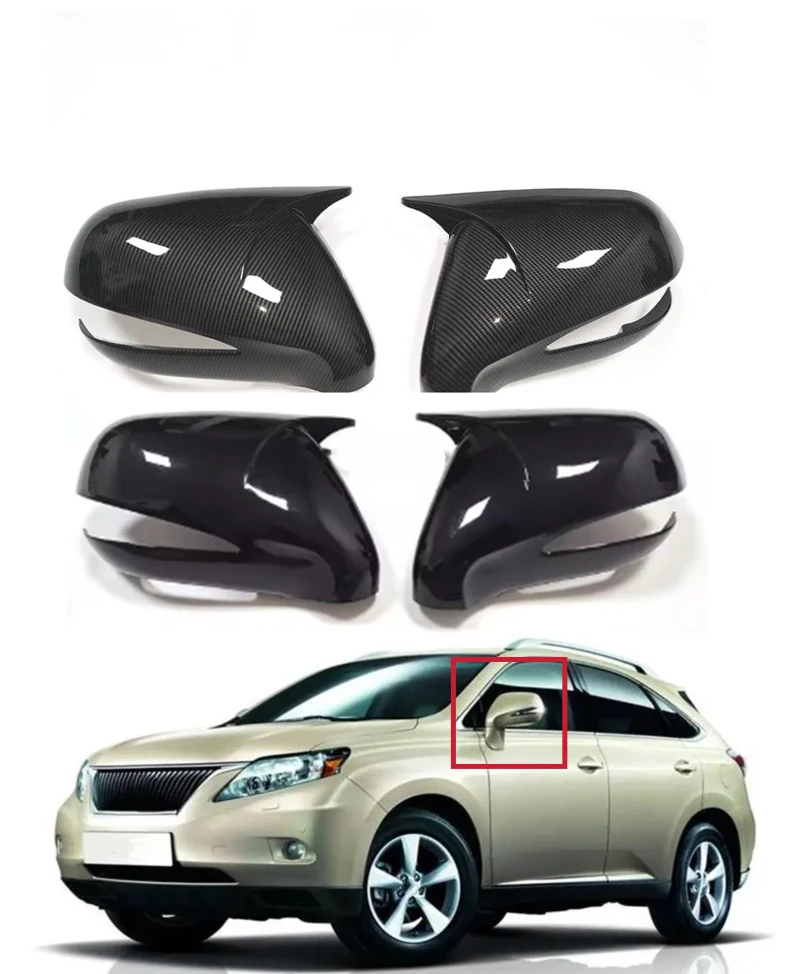 

Car Sicker Rearview Side Mirror Cover For Lexus RX RX270 RX350 RX450 2009-2014 Wing Cap Exterior Rear View Case Trim Carbon LHD