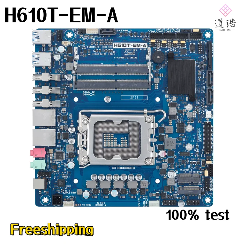 

Для оригинальных Промышленных материнских плат 64 Гб M.2 LGA 1700 DDR4 Mini-ITX 17*17 H610 материнская плата 100% протестирована Полная работа