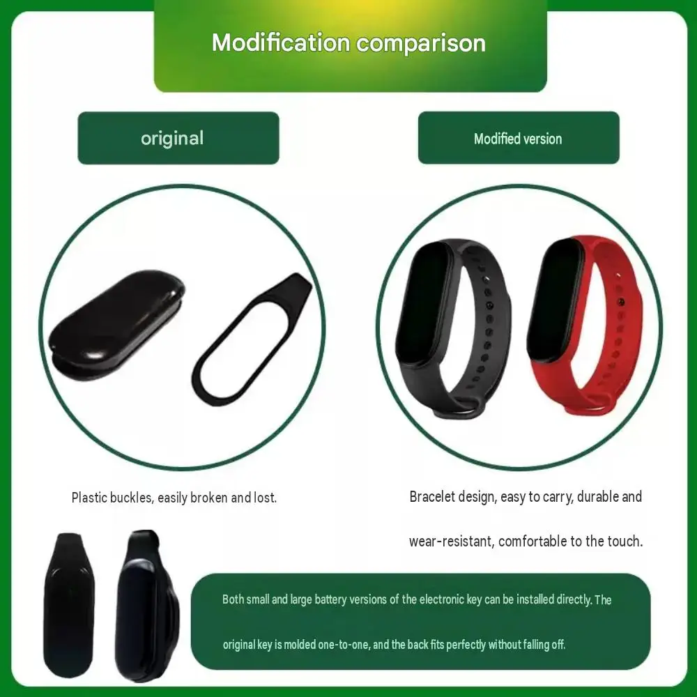 Motorcycle modification sensor remote control key anti-loss wristband/strap compatible with ZONTES 368G/K/M/E/D 703F 703RR