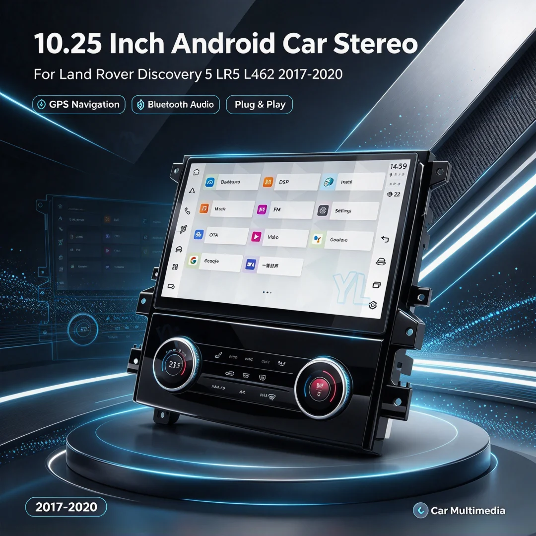 11.4 inch Dual System Android 14 Screen For Land Rover Discovery 5 LR5 L462 2017-2020 GPS Navigation Multimedia Player Carplay