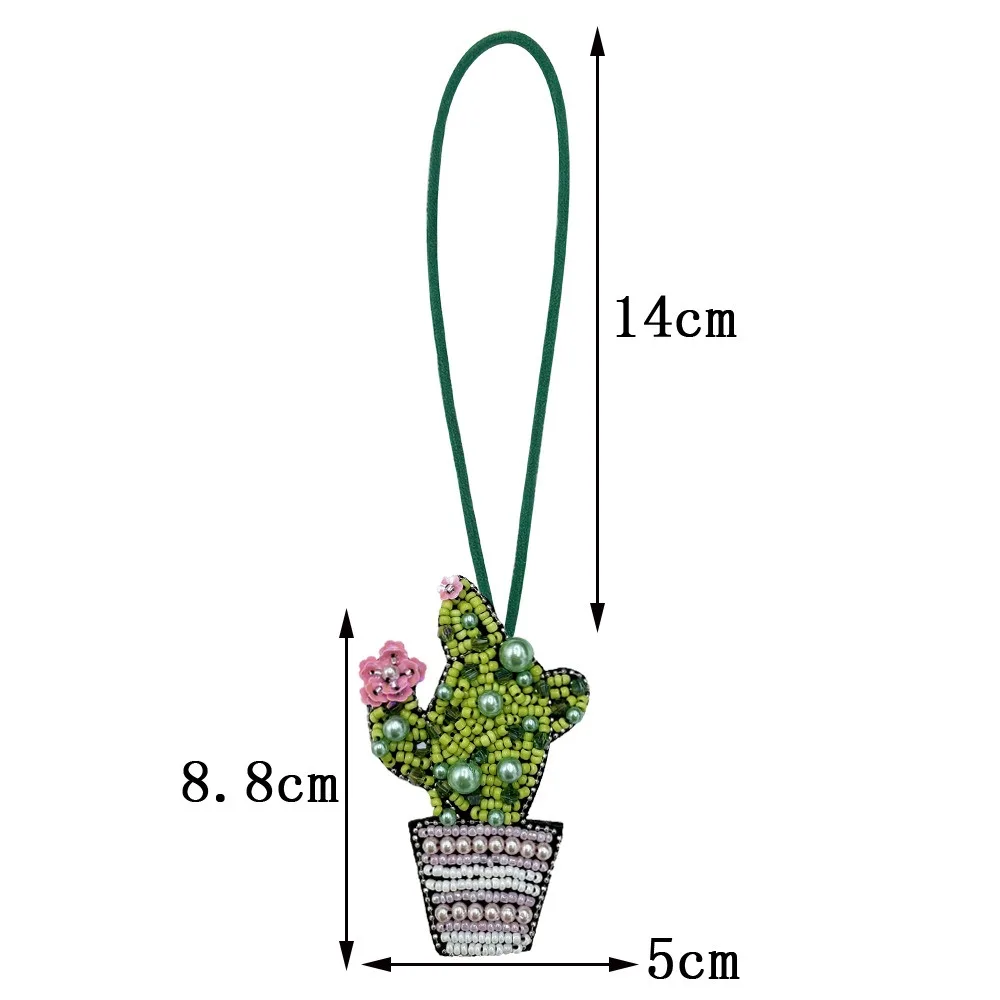 

Trendy DIY Rhinestone Flower Pendant 3D Exquisite Bouquet Pendant Cartoon Car Keyring Floral Lanyard Women