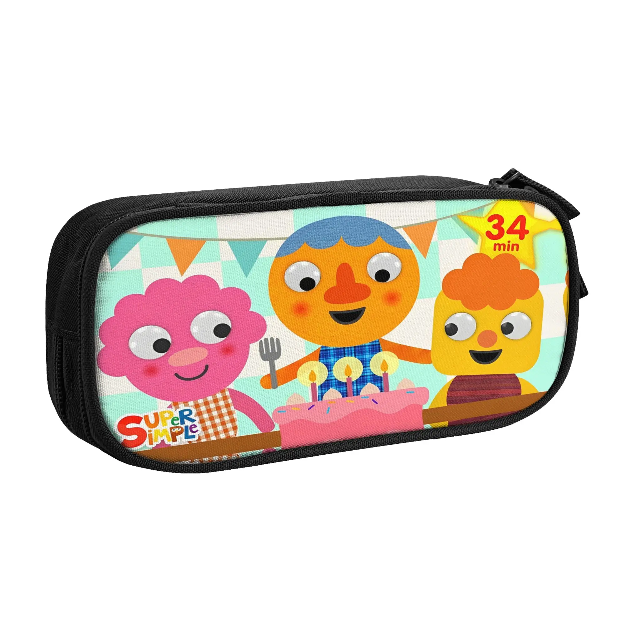 Large Pencil Case Noodle & Pals Micro Super Simple Office Supplies  Double Layer Pencil Bag Women Make Up Bag Perfect Gifts