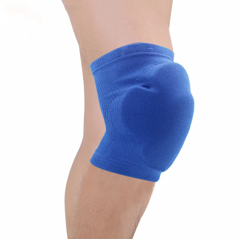 1 Pair Thickened Sponge Anti-collision Knee Pads Elastic Knee Pads Support Football Volleyball Sports Non-slip Brace Protector