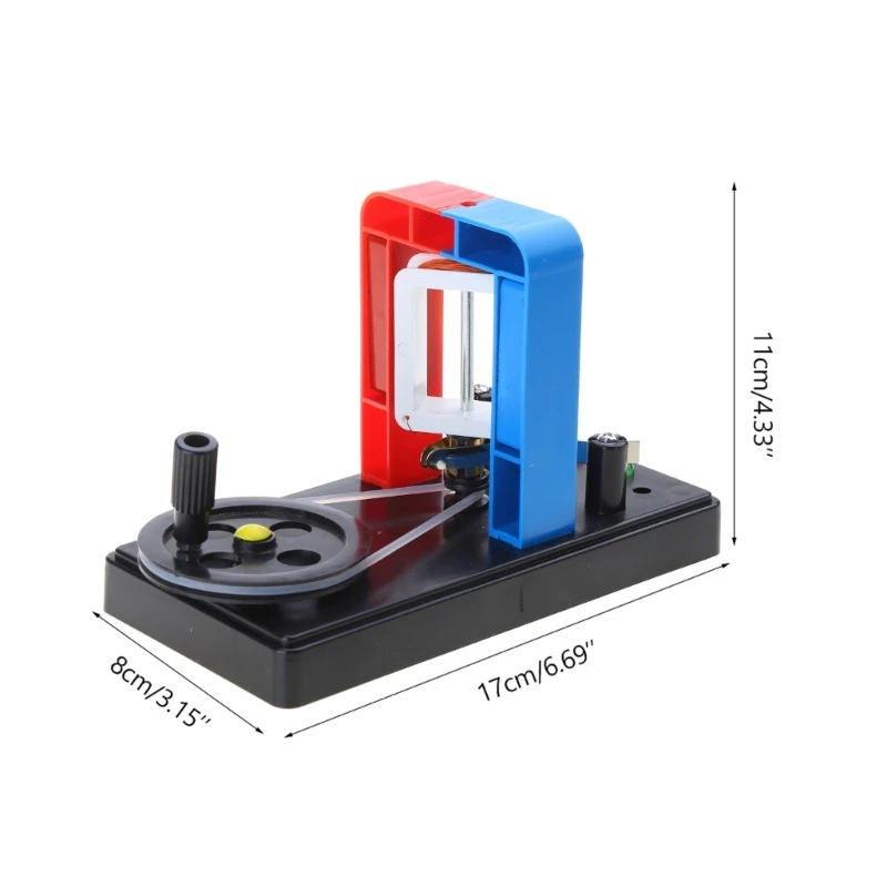 Hand Cranked Power Generator Faraday Electromagnetic Induction Experiment Props D5QC