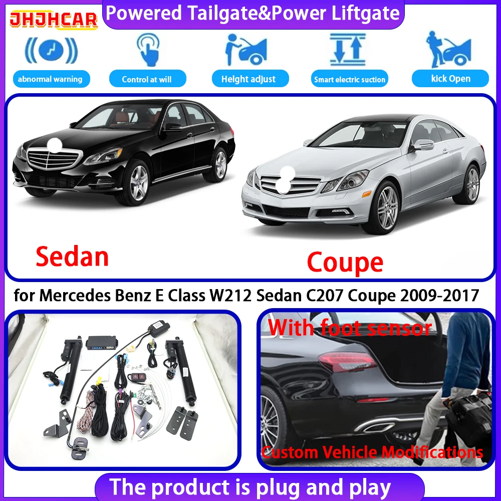 JHJHCAR for Mercedes Benz E Class W212 Sedan C207 Coupe 2009-2017 Smart Electric Powered Tailgate Power Liftgate Tailgate System
