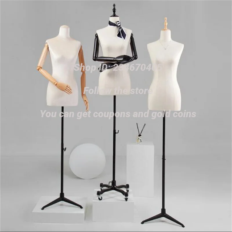 4style Full Female Art Cltoh Sewing Mannequins Body Base Dress Model Wedding Shop Cheongsam Show Women Can Adjustable Rack E149