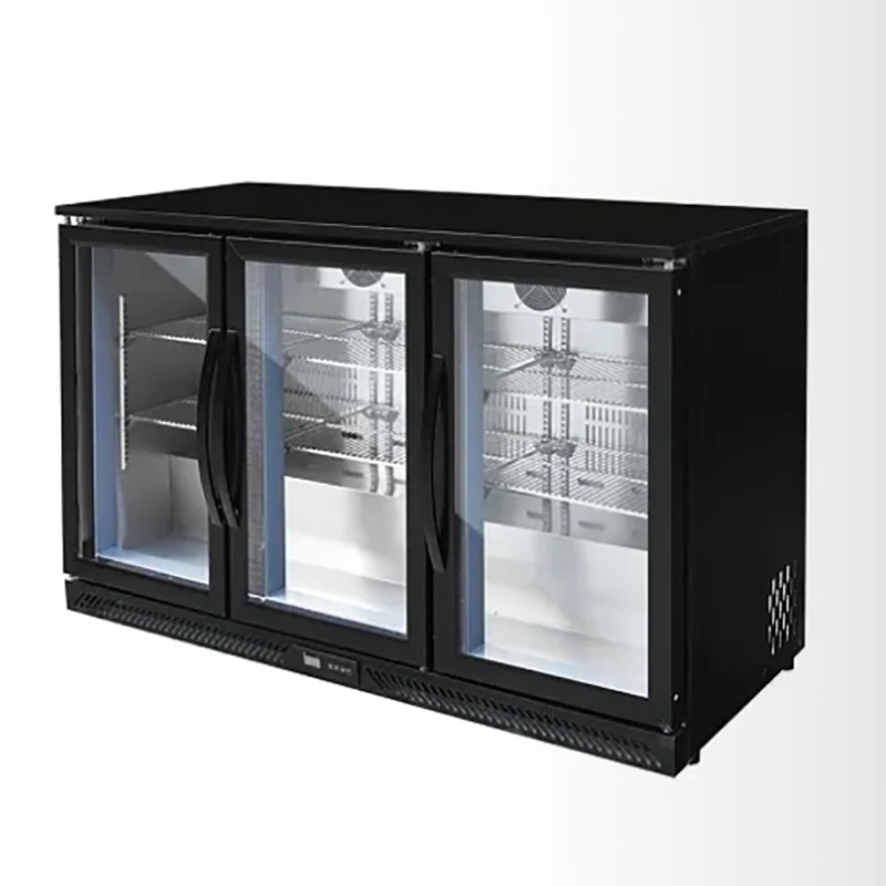 Wine Fridge Refrigerator for Beers Mini Cooler Tabletop Display Refrigerator   Commercial Refrigerator with Glass Door